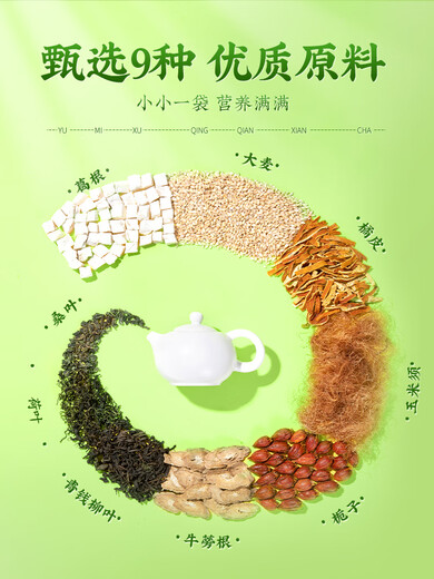 青钱柳玉米须葛根桑叶茶牛蒡根三降熬夜养生官方旗舰店 胖东来品质【买1送1】实发2盒