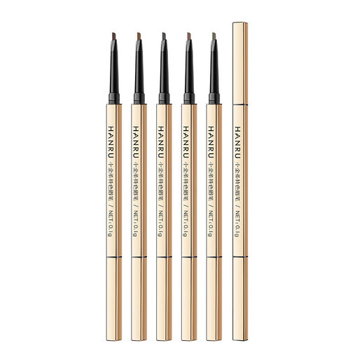 Popular small gold bar double-headed eyebrow pencil with ultra-fine head, waterproof and sweat-resistant, long-lasting, non-fading and non-fading, natural matte eyebrows 03# natural gray, suitable for light brown/black hair color, naturally anti-sweat, anti-fading, long-lasting and non-fading, makeup beginners