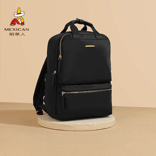 
Scarecrow backpack for women new style travel backpack for large capacity commuting to work light and fashionable casual schoolbag quiet black-small version