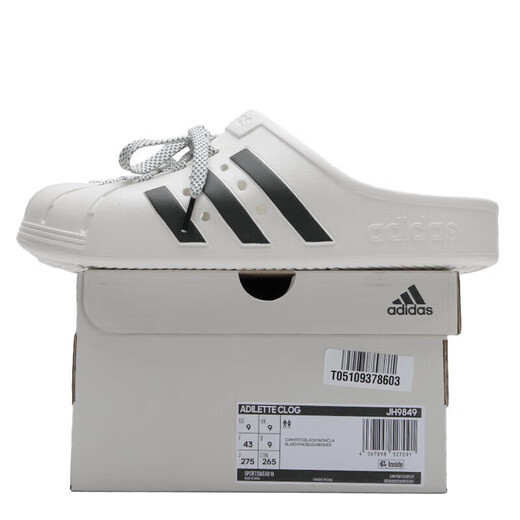 Adidas Männer- und Frauenschuhe Sommerlochschuhe Adilette Clog Birkenstock Schuhe Sportstapler JH9849/Helles Weiß/Nummer eins Schwarz/Gelb Erde Brown 39