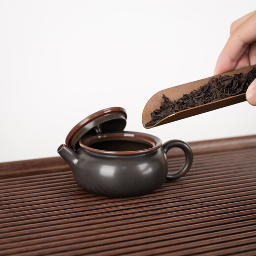CLCEY Qinzhou Nixing pottery teapot Yuanbao pot Mingjia pure handmade original ore purple pottery household teapot tea set hammer pattern teapot 12182 130ml
