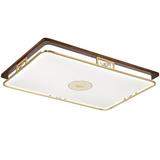 AOFUXIONG NEUE CHINA CHINA DIVE TOOM LAMPE Antike Haushaltsholzkunstlampe Modernes Massivholz Volles Spektrum Augenschutz Deckenlampe 9926-460 Kreis-Vollen-Spektrum Drei Farben