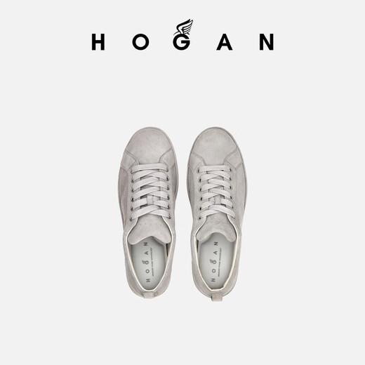 HOGAN【季末特惠】HOGAN 女鞋H-Wrap系列H681船鞋厚底鞋运动休闲鞋 灰色 34