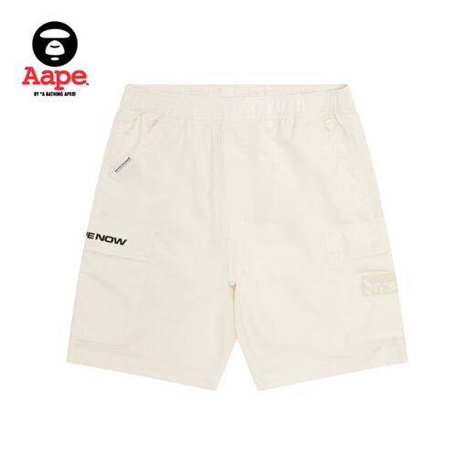 AAPE Flagship Store Herrenkleidung Frühlings- und Sommeraffen -Mann Badge lässige trendige Arbeitskleidershorts B672XXO GRH/Kurkuma l Eins Größe