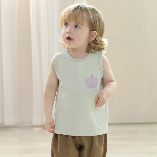 Bali Little Pig Baby Vest Sommer Boy ärmellose dünn T-Shirt Mädchen kleine Hosenträger Säuglings Sommerkleidung Kinder Top Milk Kaffee 90