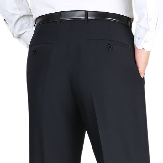 
Men's summer thin style middle-aged and elderly casual pants Daddy trousers Loose straight high waist men's suit pants Elegant gray 9905 [Summer thin style] 29 [Wait 2 feet 2]