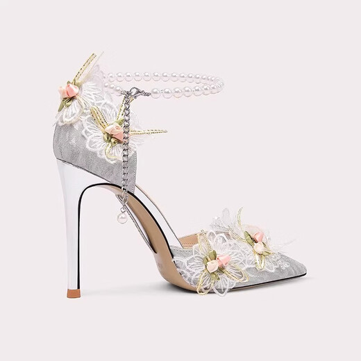 Lily Wei Zauberer der Oz Serie High Heels kleine Größe 313233 Hochzeitsschuhe Großgröße 41-43 Lolita Sandals Snowland Wizard White [Fersenhöhe 8 cm] 36