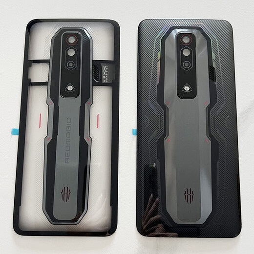 之宋适用于红魔7S后盖玻璃NX679S手机后壳外壳电池盖背壳后屏 红魔7S后盖氘锋透明无镜片 配工 外壳