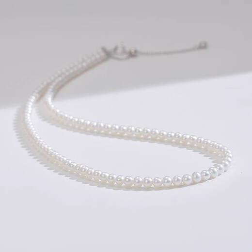 DL 1998 Fat Donglai same style S925 silver freshwater pearl necklace Here Comes the Mushroom Edison White XG Pearl Necklace