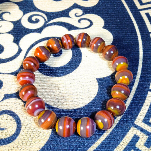 YIBIY2025 latest natural Xuanhua Shanggu Warring States red agate bracelet 12mm collection grade