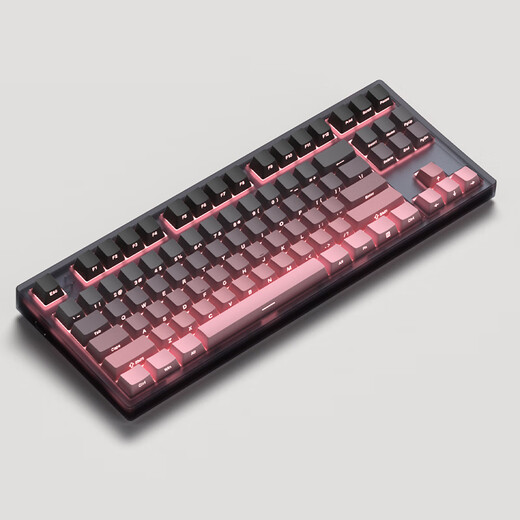 腹灵（FL·ESPORTS）MK870 黑莓侧刻 机械键盘 有线无线蓝牙客制化电竞办公静音轴 黑曜石 黑莓侧刻 茶轴 x 三模(有线无线蓝牙)