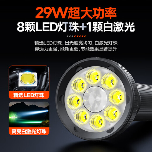 
() Flashlight, bright, long, continuous, home small military outdoor [SFL6168] Small and portable 14500LX