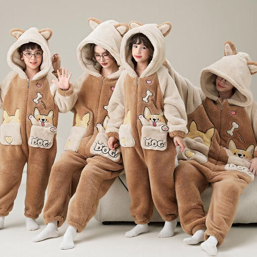 Einköpfige Pyjamas für Mädchen im Winter Hai Baby Korallen Velvet plus Samt verdickte 200 Jin [Jin gleich 0,5 kg] Großgröße Home Clothing ypf3892 kleiner blauer Hai ein-Stück-Toiletten-Reißverschluss Modell 150 cm (große Kinder Größe Gewicht 70-85 Jin [Jin Equal).