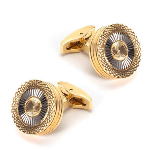 NOSSKISS高级感法式衬衫袖扣袖钉男士袖口钉商务法式扣男士正生日礼物送礼 金色[袖扣礼盒装]