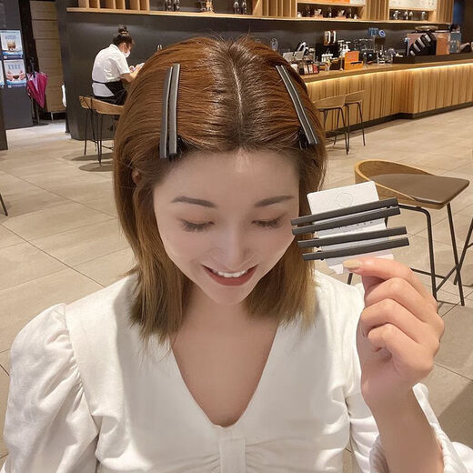 Black seamless face wash hairpin side face wash bangs clip forehead makeup clip one-word duckbill clip hairpin headwear black 10-piece set hot sale