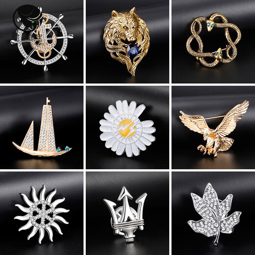 
Juncheng brooch brooch collar pin shirt pin accessories accessories collar button men's decorative collar simple custom badge custom Z1049 [Sun] brooch