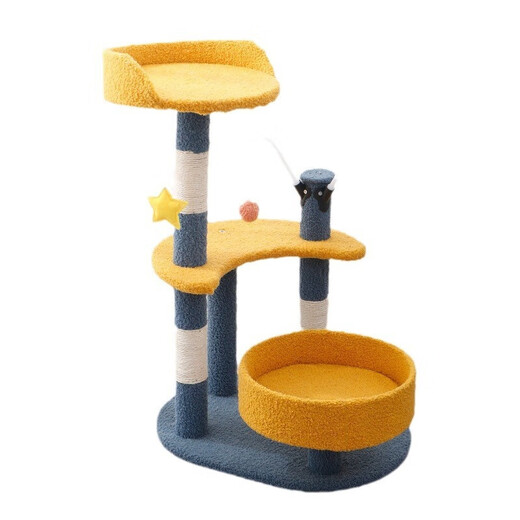 Jingdong Express Meow Meier Cat Climbing Frame Pet Toy Star and Moon Style All-in-one Cat Climbing Frame Scratcher Cat Funny Stick Style