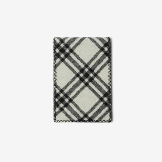 BURBERRY [Gift] Scarf Men and Women Checked Wool Scarf Black 81143011