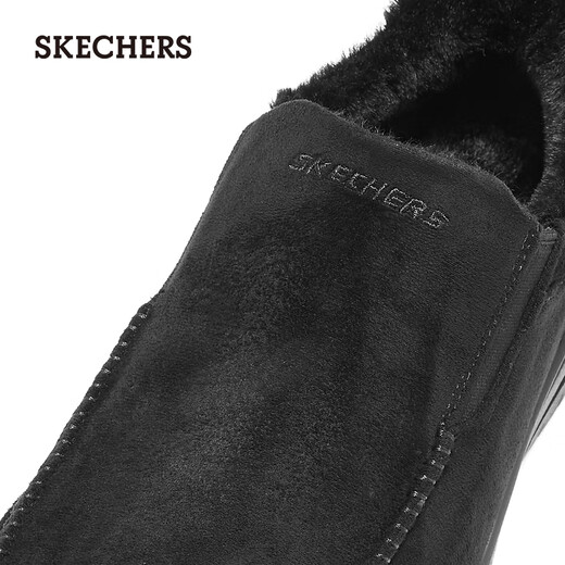 Skechers flash shoes | Winter new men's shoes, comfortable casual shoes, warm plus fleece cotton shoes, snow boots 205606, all black/BBK 41