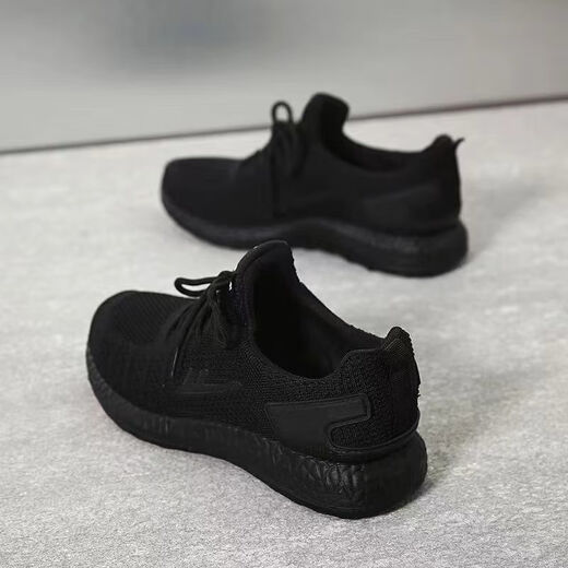 
Huili men's shoes summer and autumn new sports shoes for men's soft sole running shoes for men's breathable black mesh steering shoes all black 6175 summer single net men 39