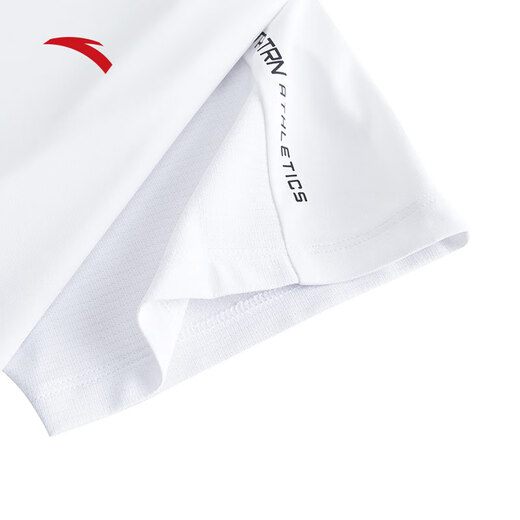 ANTA (ANTA) quick-drying T-shirt for men running autumn long-sleeved quick-drying clothing for men 3A antibacterial moisture wicking fitness sports tops for men solid color quick-drying technology-arm printing pure white M (170) recommended 120-130Jin Jin equals 0.5 kg