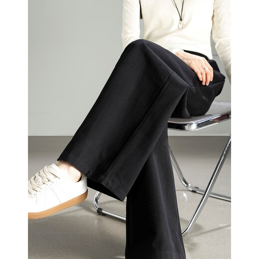 Demana [Sauveur à pattes] Automne Oxygène Panton de coton pur taille élastique Cachette de chair de couleur Petit tempérament Pantalon décontracté pour femmes