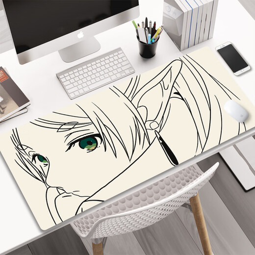 Das Mauspad um Flilian wurde in Sekundenschnelle ruiniert. Extra großer Cartoon niedlich Cartoon Schlafsaal Desk Pad Maus -Pad Computer Keyboard Pad Q759 (1) [Präzisionsrandkante] 260x210mm (weißes Pad ohne Bilder)