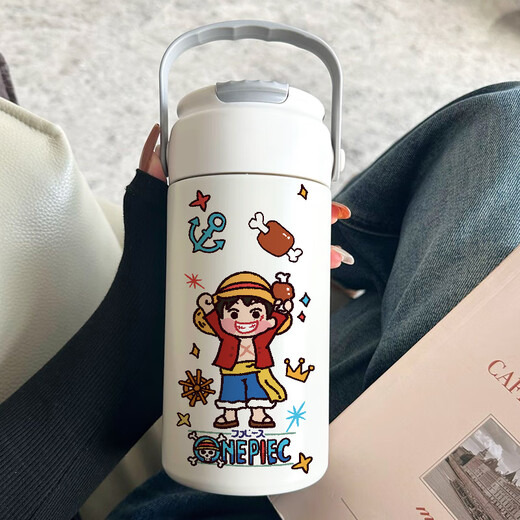SMVP海贼王周边吸管保温杯路飞男款索隆学生个性定制水杯子泡茶大容量 750ML吸管杯-YS1585动漫
