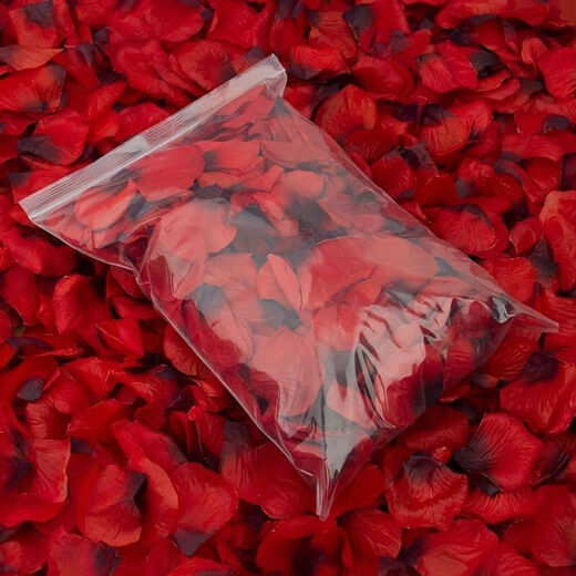 Simulierte Rosenblätter Hochzeitshand bestreut Hochzeitsraum KTV Bar Bekenntnis Vorschlag Valentinstag Dekoration hellrosa über [999 Stücke]