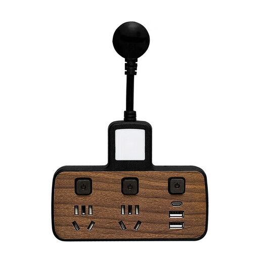 Xiao MI T-TODO DE MADERA COBRE COBRA COBRA COMPRANA USB Noche Carretera Multi-bit Convertidor Madera Grain 854 con USB