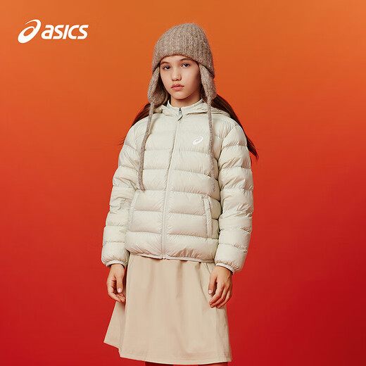Vêtements pour enfants Asics 25 ans d'hiver pour enfants doux et confort à trois defense légère réchauffée de veste [charge élevée] lait blanche Propreté 1000-Duck Down 175 Charge de remplissage 117,3 g
