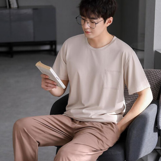 Pajamas modal yalu pantalon de pantalon à manches courtes pour le printemps et automne au cool
