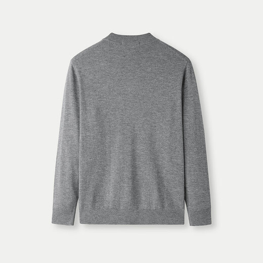 HLA Heilan House Wool Sweater Men's Pure Wool Sweater Men's 25 Autumn Light Gray 68 L 175/92A Recommended 137~150Jin Jin equals 0.5 kg