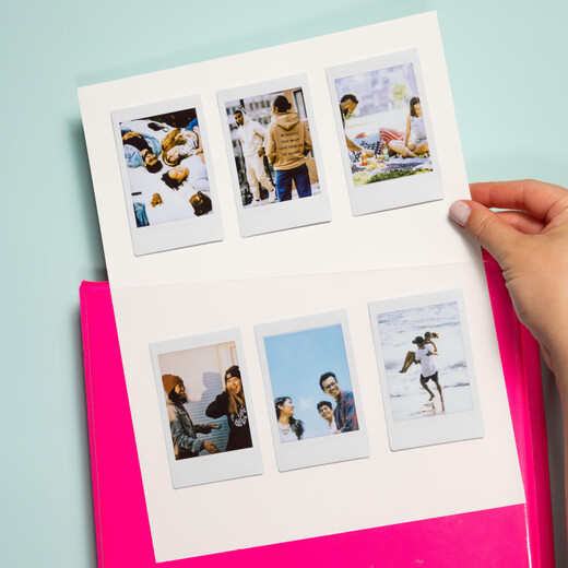 Fuji (FUJIFILM) instant camera photo paper 3-inch mini film mini SE/12/41/99/liplay/evo/link 3/7+/8/9/11/25/40//90/SP2 photo paper, 20 white edges + happy photo album + photo album + storage box * 2 + border stickers * 2