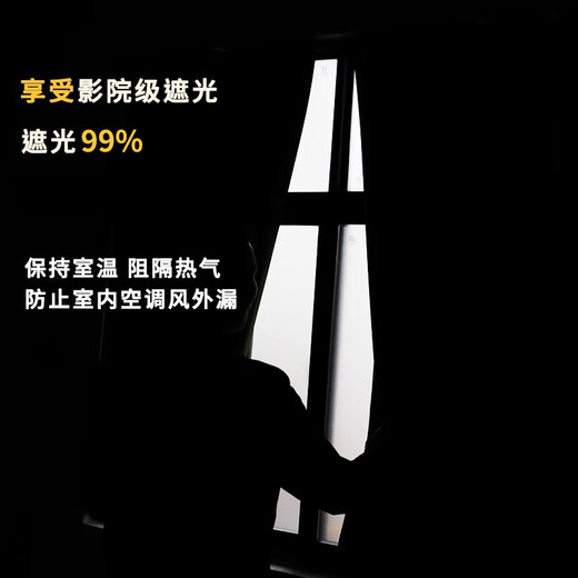 HALODN Curtain Blackout Cloth Hook Type Curtain No-Punch Blackout Curtain Hook Bedroom Bay Window Rental House Sunshade Blackout Curtain - Hook Style - Gray - 1.8m*1.8m Upgraded Flat Hanging Style, Free S Hook, No Track