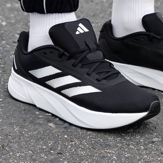 阿迪达斯 （adidas）夏季网面鞋官方舰店男鞋跑步鞋同款运动鞋缓震舒适透气训练休闲鞋 ID9849/黑白 41