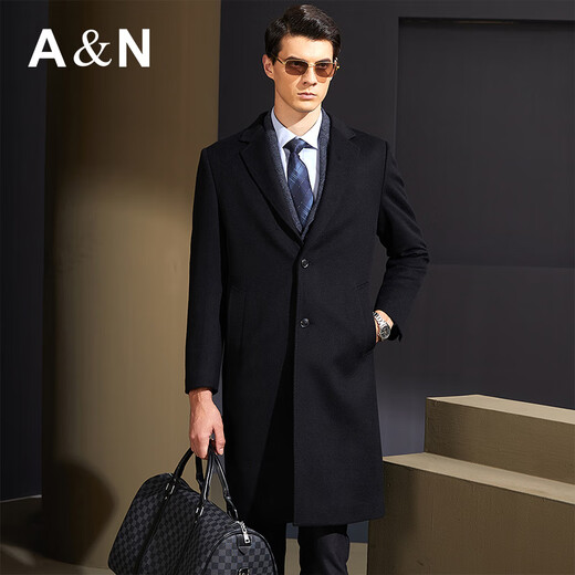 Antonio cashmere + wool men's high-end coat knee-length business casual cashmere wool woolen coat