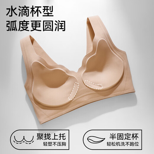 Tingmei Liquid Foundation sin trazada de ropa interior invisible y anti-sagging sin sujetador deportivo en la parte superior del cuerpo y el cuerpo para recolectar la piel de los senos XL
