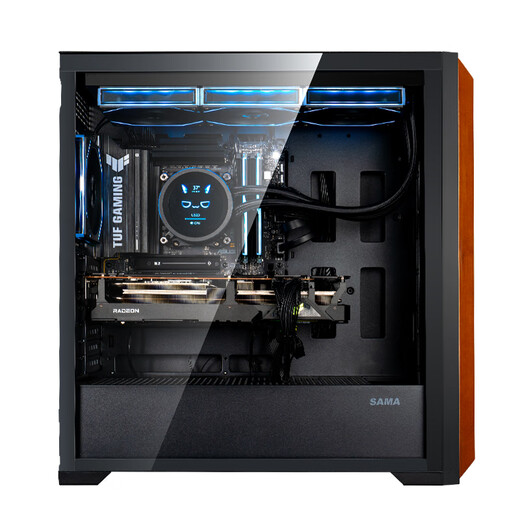 AMD Ryzen 7 7800X3D host RTX5060Ti RX9070XT computer host AI computing rendering computer E-sports live game desktop host DIY assembly machine R7 7800X3D+RTX5060丨Package 2