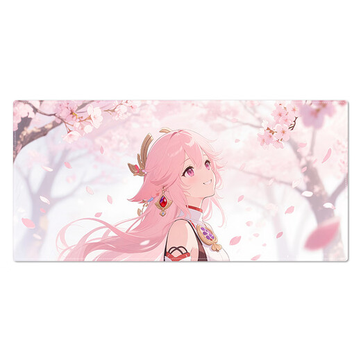 
Ruqinlian 2D e-sports mouse pad super large wrist protection for men and women office and home learning non-slip desk pad high-value computer games animation wear-resistant keyboard pad 15619 Sakura Girl Length 1000mmX width 500mmX thickness 5mm