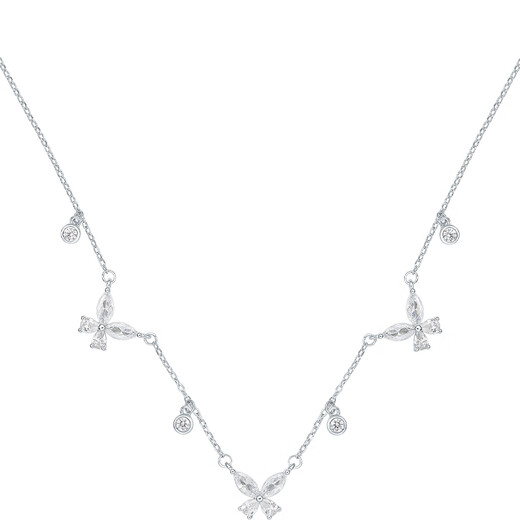 Saturday Blessing Necklace Women's Bow Pendant S925 Silver High-Quality Birthday Gift J0614989 40+5cm