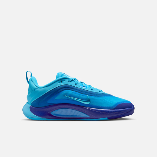 Nike (Nike) Jungen und Mädchen Aja Wilson große Kinder praktische Basketballschuhe Sommer atmungsaktives Mesh HF7001 400 Angry Blue/Leuchtend Blau/Rennen Blau/Clear Blue 32