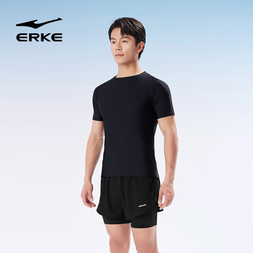 鸿星尔克（ERKE）泳衣男套装防尴尬游泳裤装备上衣泡温泉男士泳衣