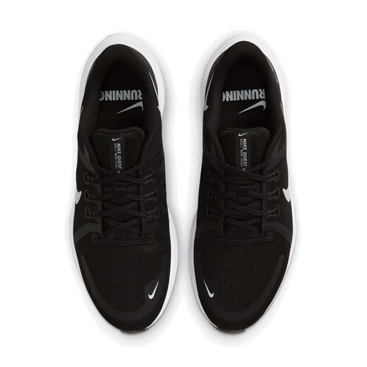 Nike (Nike) Herrenschuhe Sommer Neue Quest 4 Herren-Laufschuhe Sportschuhe fliegende Mesh atmungsablößere lässige Schuhe DA1105-006 Schwarz-Weiß-dunkler Asche 44