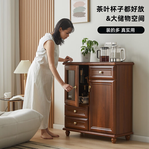 家用茶吧机柜子一体柜客厅新中式实木高端餐边柜全自动智能饮水机 CZZ9902   5键控制-遥控-高光灰 温热