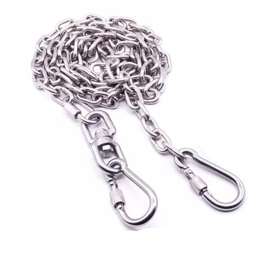 304 stainless steel dog leash, traction rope, neck collar, dog leash, large, medium and small dog iron chain collar, dog leash, anti-bite, 3mm thick, suitable for 12-40Jin, Jin is equal to 0.5kg, 3m