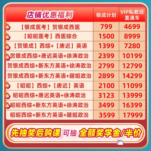 26考研西医综合2026贺银成西综306网课昭昭医考视频课程银成计划临床医学综合能力讲义技术资料教材 26贺银成银成计划 306西医综合/699西医学硕