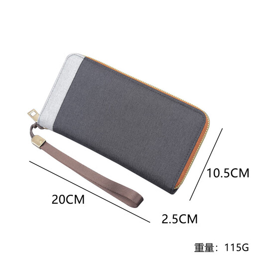 Симпатичная мужская сумочка Canvas сцепление мужская большая мощность мужская длинная застежка на молнии мешок для запястья мужская сумка для мобильного телефона 13807 Canvas Sumbag Black