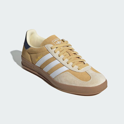Adidas (adidas) Clover Casual Schuhe Herrenschuhe 2025 Sommer neue Sportschuhe Gazelle Wüsteschuhe Anti-Schlupf-Leichtgewichtsschuhe Ji3523 Hafer Farbe/Weiß/Hidden Blue 40