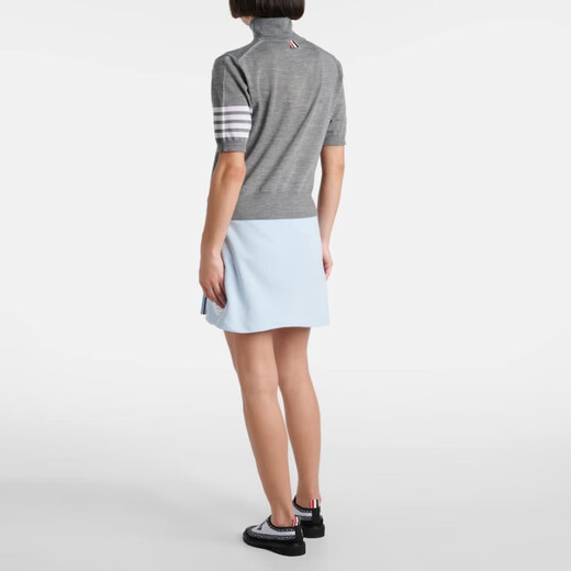 汤姆 布朗（THOM BROWNE） 4-Bar羊毛高领毛衣  P01052030 灰色 3XS CN 145/76